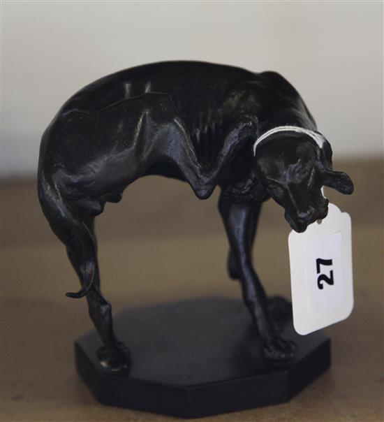 Bronze model of a hound